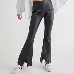 Free People Real Deal Slit Vegan Pants sz 26